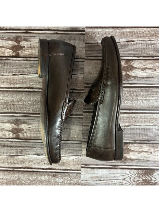 Santoni of Italy Penny leather Loafers size 8.5 color brown main image 10